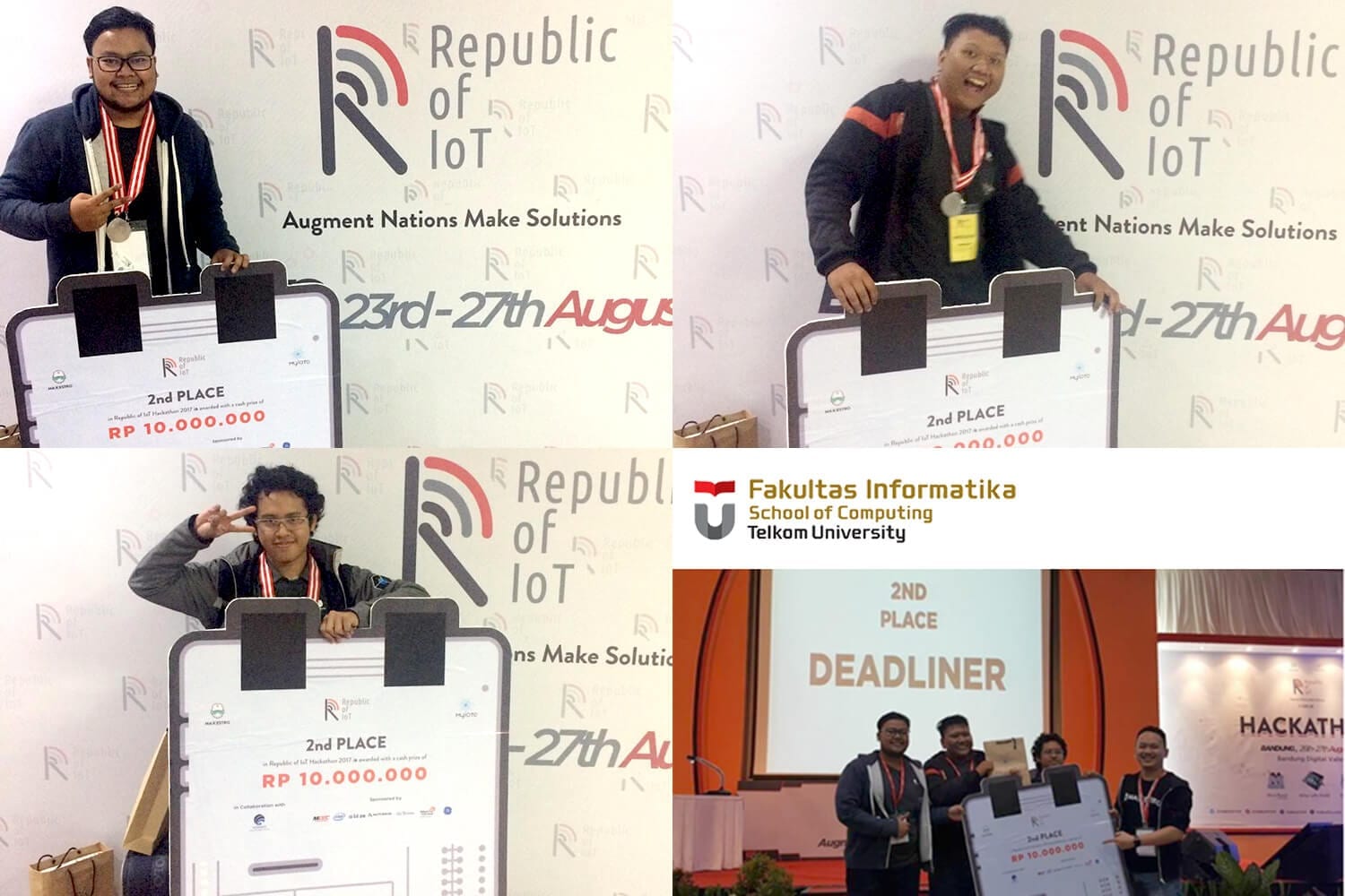 School of Computing Students Runner Up in 2017 Internet of Thing (Hackaton Republic of IoT)