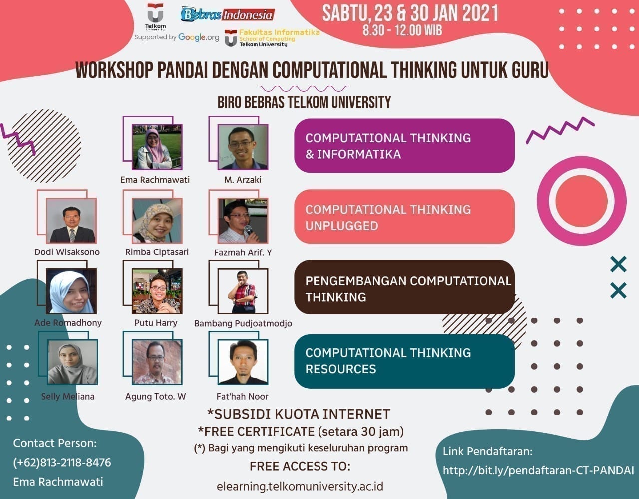 Workshop “PANDAI dengan Computational Thinking untuk Guru”