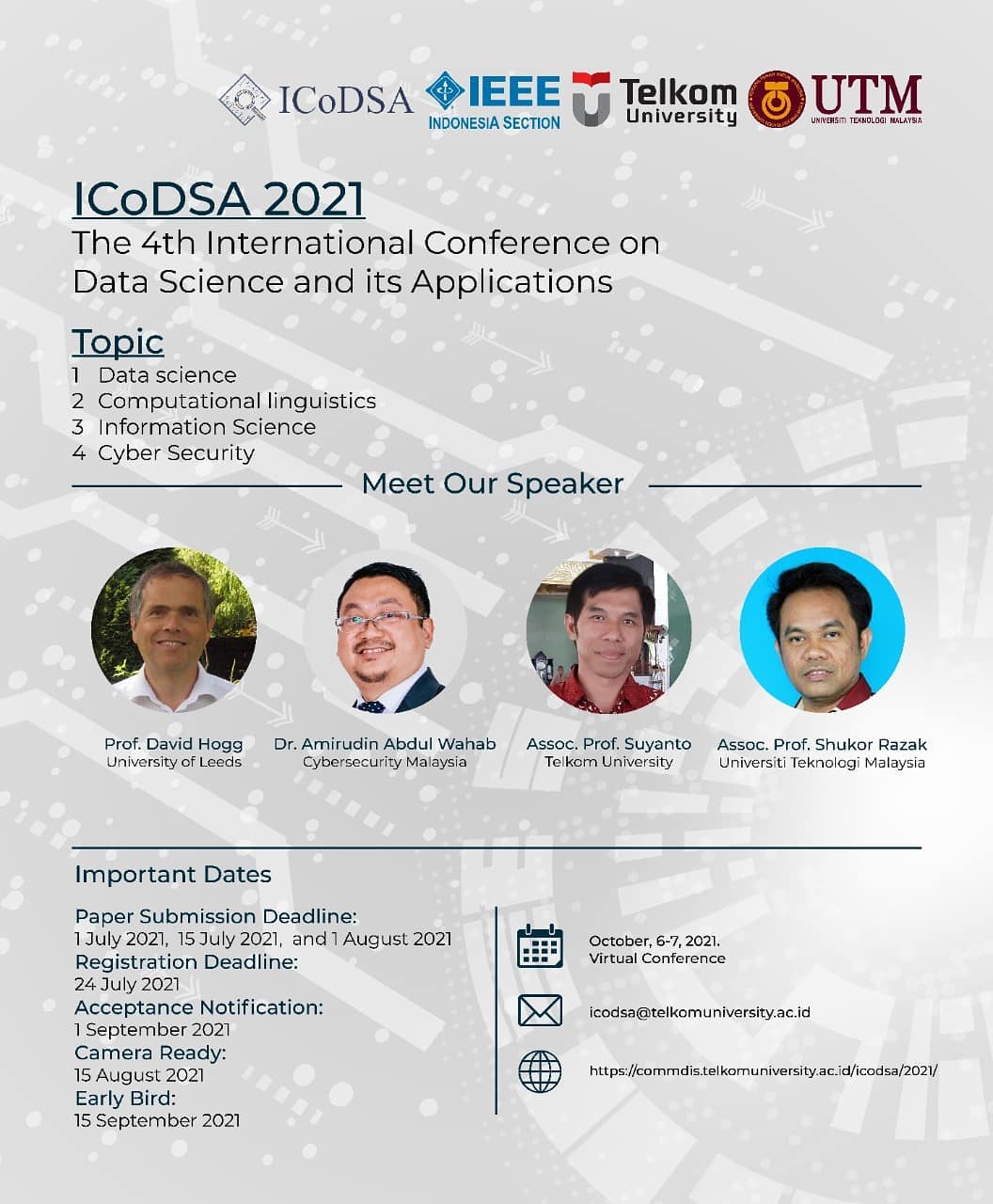 The 4th International Conference on Data Science and Its Applications (ICoDSA)