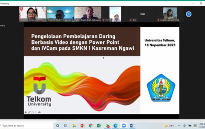 Fakultas Informatika Mengadakan Pelatihan Pengelolaan Pembelajaran Daring Berbasis Video dengan Power Point dan iVCam pada SMKN 1 Kasreman Ngawi