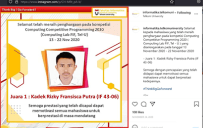 Juara 1 Computing Competitive Programming 2020