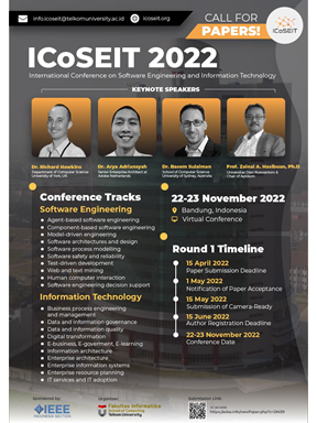 The 1st International Conference on Software Engineering And Information Technology (ICoSEIT) 2022