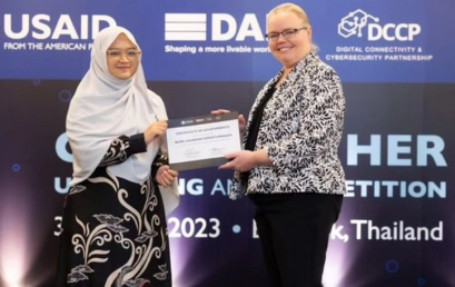 Juara 1 pada event “Cyber for Her : Upskilling and Competition”