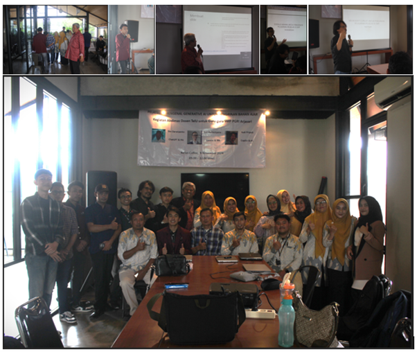 Pelatihan “Mengenal Generative AI untuk Pengayaan Bahan Ajar” untuk Guru-guru SMP PGRI Arjasari Kabupaten Bandung Pelatihan “Mengenal Generative AI untuk Pengayaan Bahan Ajar” untuk Guru-guru SMP PGRI Arjasari Kabupaten Bandung